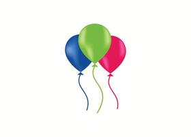 minimaliste 3d coloré ballon logo conception vecteur modèle. des ballons fête logo conception. anniversaire fête fête vecteur