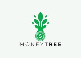 minimaliste argent arbre logo conception vecteur modèle. argent grandir investissement pour affaires la finance logo. argent investissement logo