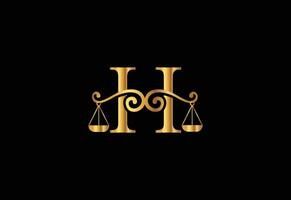 faible raffermir logo avec dernier h vecteur modèle, Justice logo, égalité, jugement logo vecteur illustration