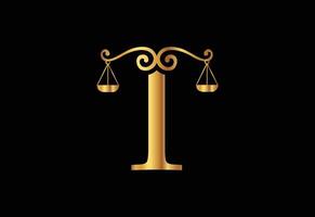 faible raffermir logo avec dernier t vecteur modèle, Justice logo, égalité, jugement logo vecteur illustration