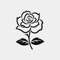 Rose logo vecteur icône modèle