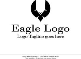 Aigle logo, en volant oiseau emblème. Colombe mascotte. américain chauve Aigle silhouette logo. minimal conception, minimaliste logo vecteur