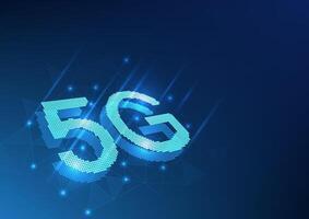 télécommunications La technologie le 5g signal derrière il est un interconnecté réseau avec lumières, démontrant le développement de Avancée la communication réseaux à distribuer signaux à travers le monde. vecteur