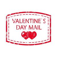 Valentin journée courrier joint pour lettre. vecteur de l'amour Valentin message, Publier romantique timbre, symbole joint icône illustration