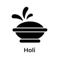 un icône de Holi dans moderne conception style , Indien culturel festiva vecteur