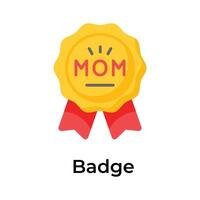 meilleur maman prix vecteur conception, les mères journée badge icône