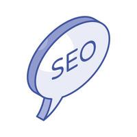 seo bavarder isométrique vecteur conception, prêt à utilisation dans sites Internet et mobile applications