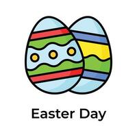 décoré des œufs montrant concept icône de de Pâques journée œufs, Pâques des œufs vecteur