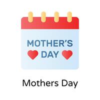 les mères journée calendrier vecteur conception, un événement planificateur, calendrier, organisateur