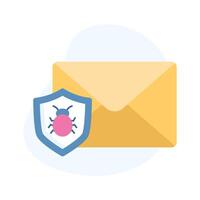 sécurise communication, email Sécurité icône dans moderne plat style vecteur