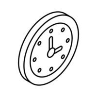 un isométrique icône de alarme l'horloge dans modifiable style, facile à utilisation et Télécharger vecteur