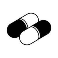 branché isométrique vecteur de gélules, antibiotique gélules, icône de médical drogues