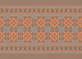 traverser point frontière. broderie traverser point. ethnique motifs. géométrique ethnique Indien modèle. originaire de ethnique motif.texture textile en tissu Vêtements tricots imprimer. pixel horizontal sans couture vecteur. vecteur