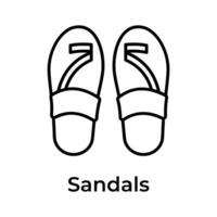 visuellement parfait prime icône de Dames des sandales dans branché style vecteur