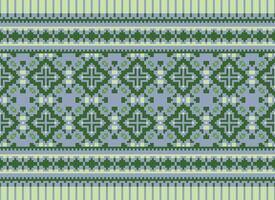 traverser point frontière. broderie traverser point. ethnique motifs. géométrique ethnique Indien modèle. originaire de ethnique motif.texture textile en tissu Vêtements tricots imprimer. pixel horizontal sans couture vecteur. vecteur