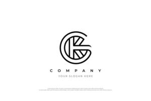 initiale lettre kg ou gk logo conception vecteur