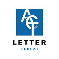 initiale lettre acte icône logo conception modèle vecteur