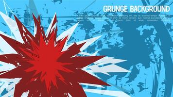 grunge abstrait Contexte bleu avec rouge Couleur conception. modèle bannière promotion médias. vecteur illustration.