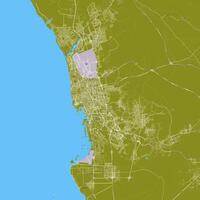vecteur ville carte de Djeddah, saoudien Saoudite