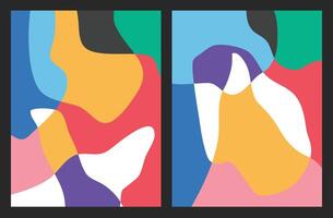 abstrait fluide coloré arrière-plans pour couverture impression art social médias prospectus et affiche vecteur
