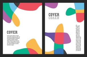 ensemble de abstrait coloré arrière-plans pour couverture, impression art, social médias, prospectus et affiche vecteur