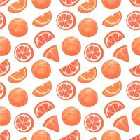 main tiré aquarelle Orange clipart sans couture modèle. vecteur