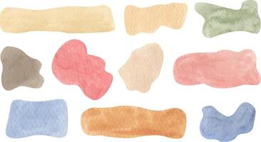 boho aquarelle clipart textures. abstrait formes pour Accueil décor et invitations vecteur