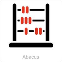 abaque et mathématiques icône concept vecteur