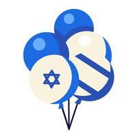 Israël drapeau des ballons de fête ensemble solide Lait vecteur