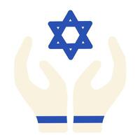 mains plié dans prière symbole Israël solide Lait vecteur