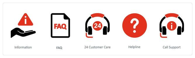 information, FAQ et 24 client se soucier vecteur