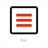 bar et menu icône concept vecteur