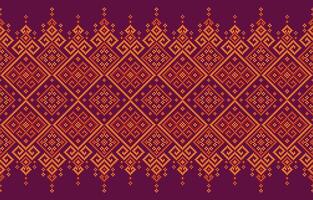 ethnique géométrie modèle rétro textile ikat vecteur graphique modèle magnifique Contexte conception par rétro géométrique Indien en tissu coloré ornement africain impression aztèque point de croix traverser tapis.