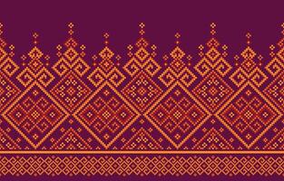 géométrique sans couture modèle. ethnique modèle motif boho rétro ikat vecteur graphique vecteur illustration conception par rétro géométrique Indien en tissu coloré ornement aztèque point de croix traverser tapis.