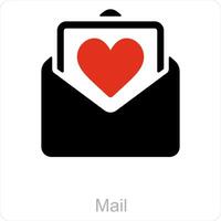 courrier et email icône concept vecteur