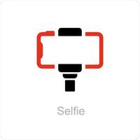 selfie et photo icône concept vecteur