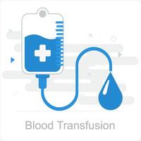 du sang transfusion et du sang icône concept vecteur