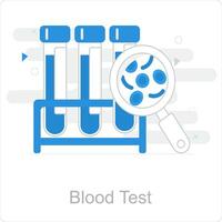 du sang tester et tester icône concept vecteur
