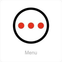 menu et liste icône concept vecteur
