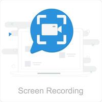écran enregistrement et Capturer icône concept vecteur