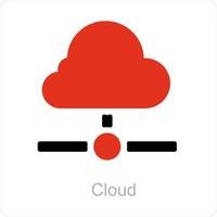 nuage et lien icône concept vecteur