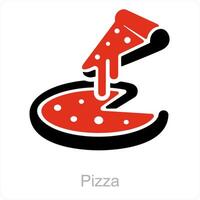 Pizza et nourriture icône concept vecteur