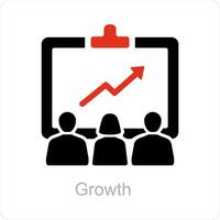 croissance et diagramme icône concept vecteur