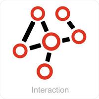 interaction et utilisateur interaction icône concept vecteur