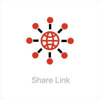 partager lien et réseau icône concept vecteur