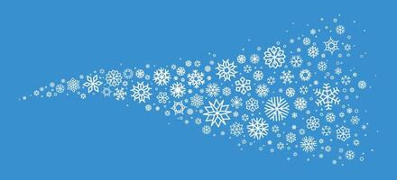 flocon de neige vague. chute flocons de neige Noël Nouveau année fête concept, neigeux hiver Tempête De Neige décoratif éléments. vecteur chute de neige bannière ensemble