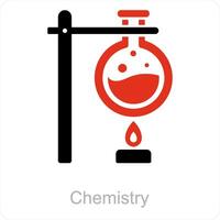 chimie et Les données icône concept vecteur