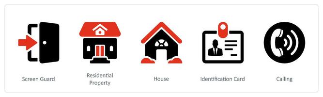 écran garde et Résidentiel propriété vecteur