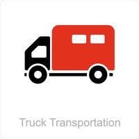 un camion transport et véhicule icône concept vecteur