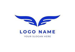 logo ailes. moderne, minimaliste logo conception. modifiable Couleur vecteur
